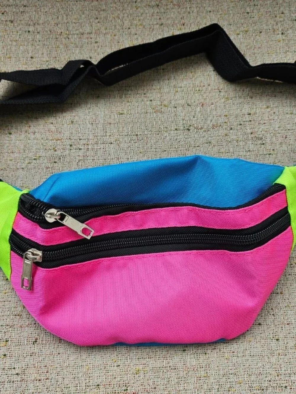 Fanny Bag Travel Bag Multi Color Waist Bag Nylon Hiking Bag Zip Pockets